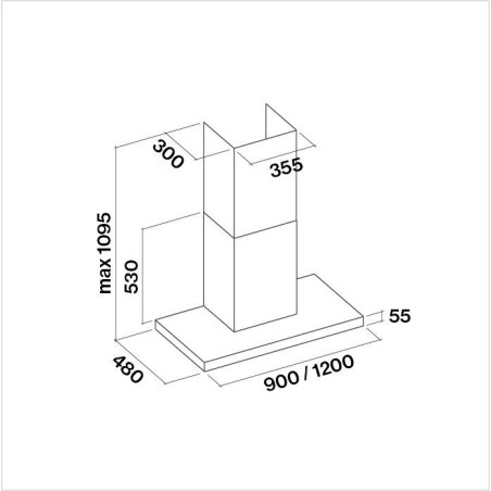 Dunstabzugshaube EVO LUMINA NRS 90 W FALMEC