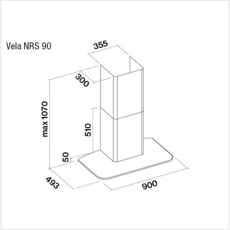 Hotte de ventilation VELA NRS 90 W FALMEC