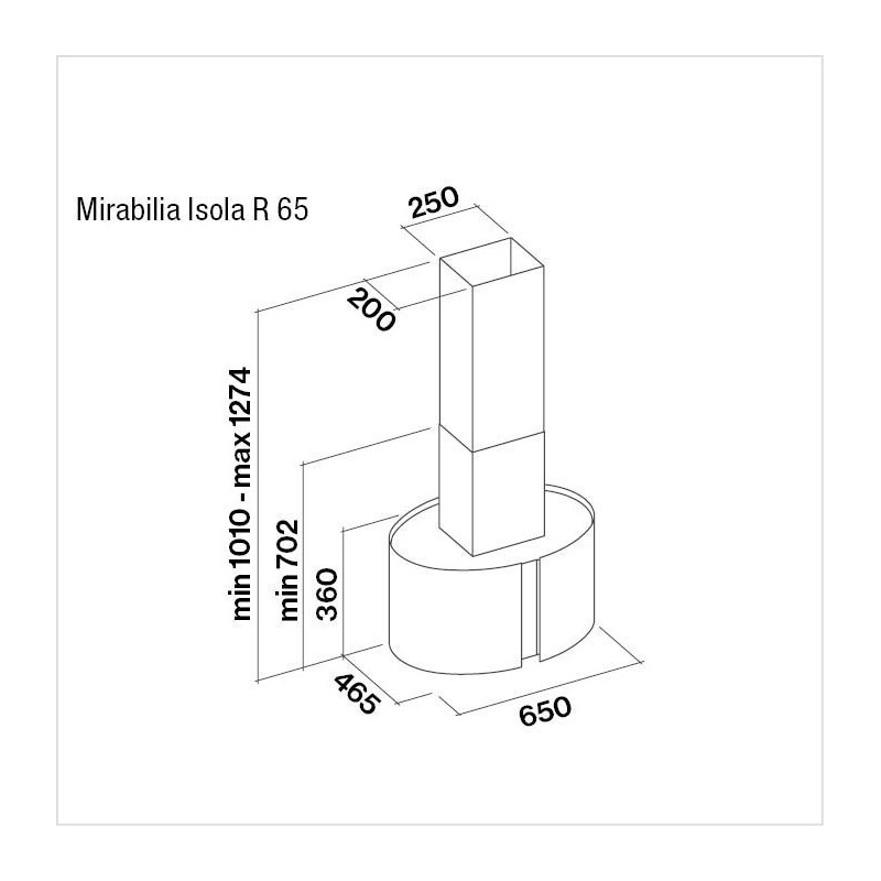 Hotte de ventilation MIRABILIA ISOLA R 65 FALMEC