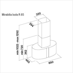 Hotte de ventilation MIRABILIA ISOLA R 85 FALMEC