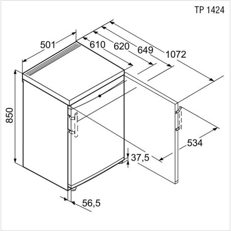 TP-1424-22 LIEBHERR Freistehender Kühlschrank