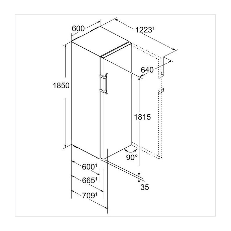 KEF-4330-21 LIEBHERR Freistehender Kühlschrank BluPerformance