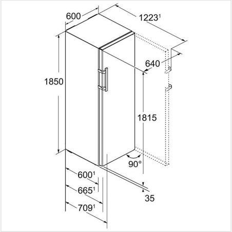 KEF-4330-21 LIEBHERR Freistehender Kühlschrank BluPerformance