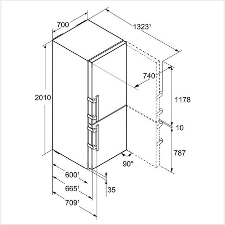 CBNES-5778-21 LIEBHERR Kühl-Gefrier-Kombinationen freistehend