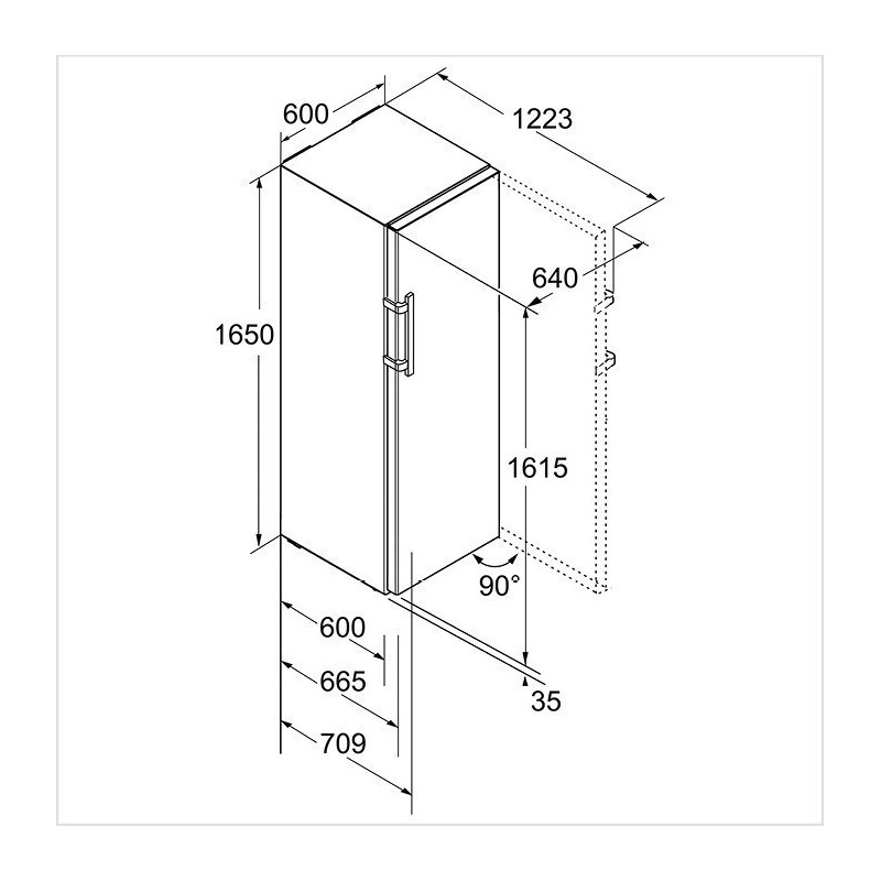 KBEF-3730-21 LIEBHERR Freistehender Kühlschrank BluPerformance