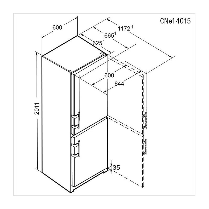 CNEF-4015-21 LIEBHERR Combinés réfrigérateurs-congélateurs