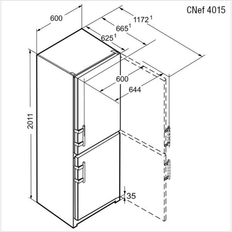 CNEF-4015-21 LIEBHERR Kühl-Gefrier-Kombinationen