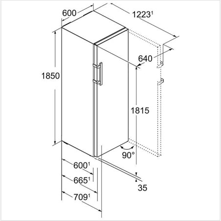 KBEF-4330-21 LIEBHERR Freistehender Kühlschrank BluPerformance