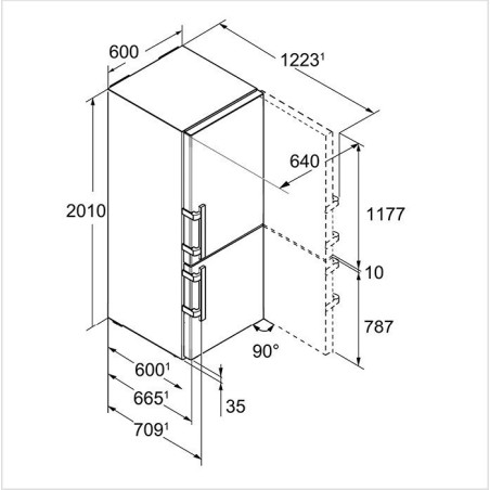 CBNBS-4878-21 LIEBHERR Kühl-Gefrier-Kombi freistehend