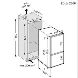 ECCBR-2866-21 LIEBHERR Combiné réfrigérateur-congélateur