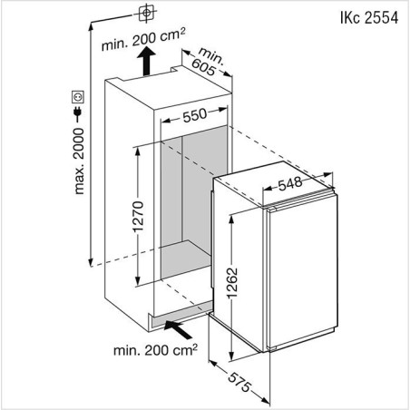 IKC-2554-21 LHD LIEBHERR Kühlschrank