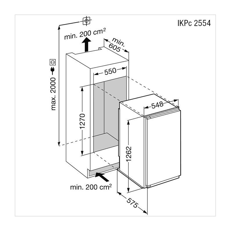 IKPC-2554-21 LHD LIEBHERR Réfrigérateur