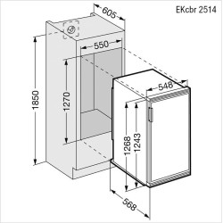 EKCBR-2514-21 RHD LIEBHERR Réfrigérateur  brun