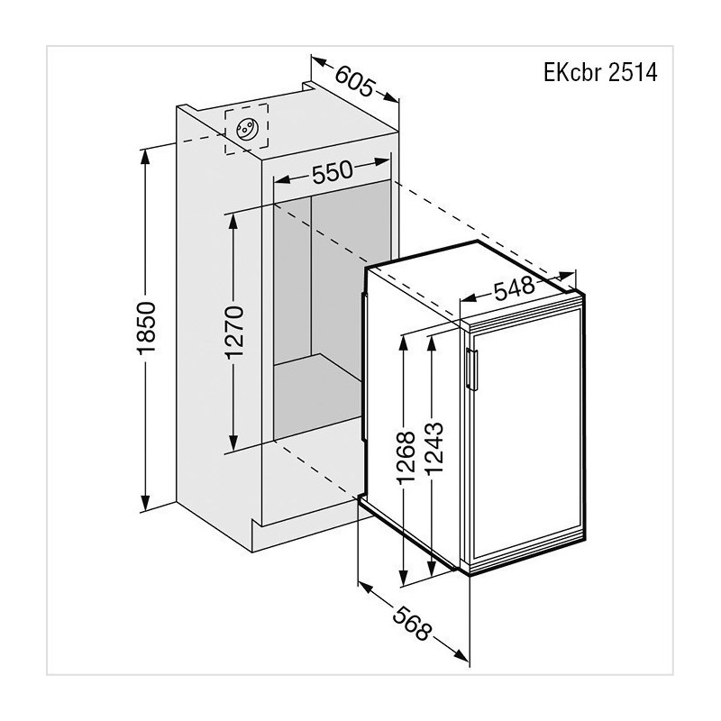 EKCBR-2514-21 RHD LIEBHERR Réfrigérateur brun