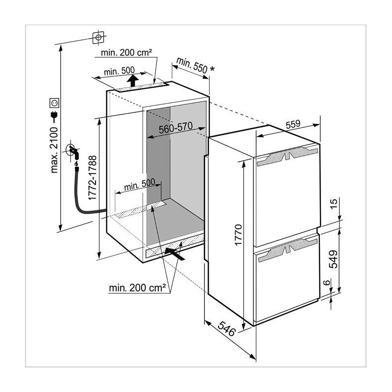 ICBDI-5182-20 LIEBHERR Combiné réfrigérateur-congélateur