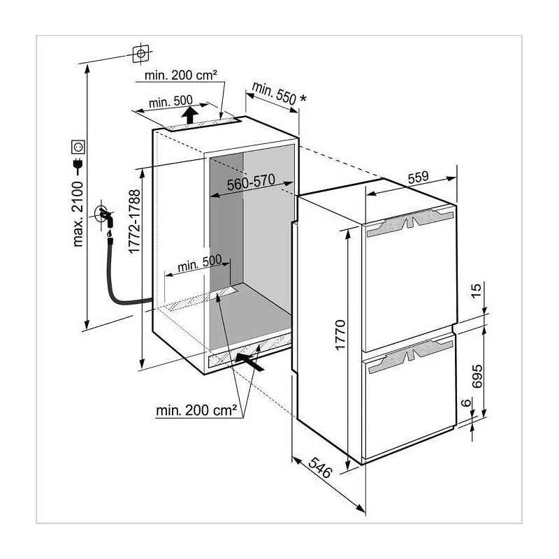 ICBNDI-5183-20 LIEBHERR Combiné réfrigérateur-congélateur
