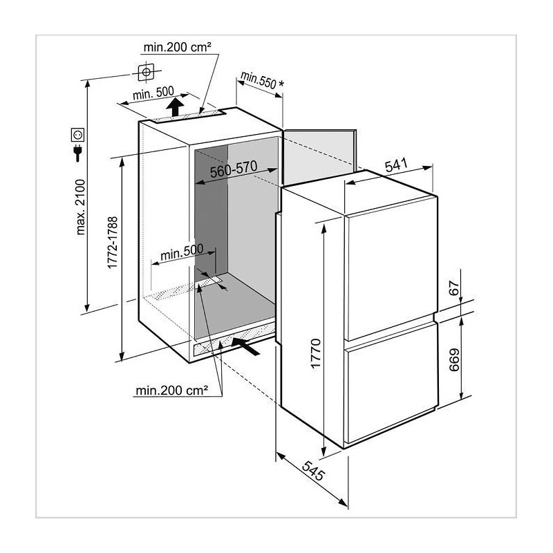 ICBNSE-5123-20 LIEBHERR Combiné réfrigérateur-congélateur