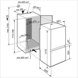 ICBSD-5122-20 LIEBHERR Combiné réfrigérateur-congélateur