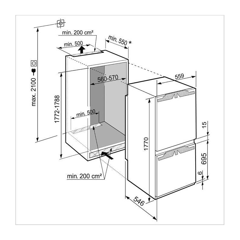 ICD-5123-20 LIEBHERR Combiné réfrigérateur-congélateur