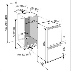 ICND-5123-20 LIEBHERR Combiné réfrigérateur- congélateur