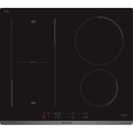 BRANDT Plan de cuisson induction 58 cm BPI164DUB