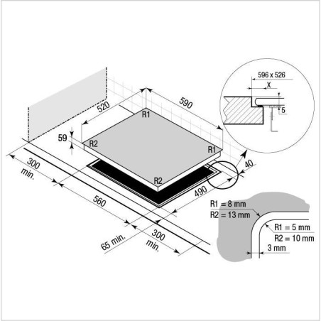 BRANDT Induktionskochfeld 60 cm BPI6464B