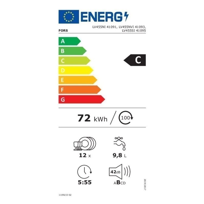 FORS Geschirrspüler SMS 55 cm LV-455SI N 41095