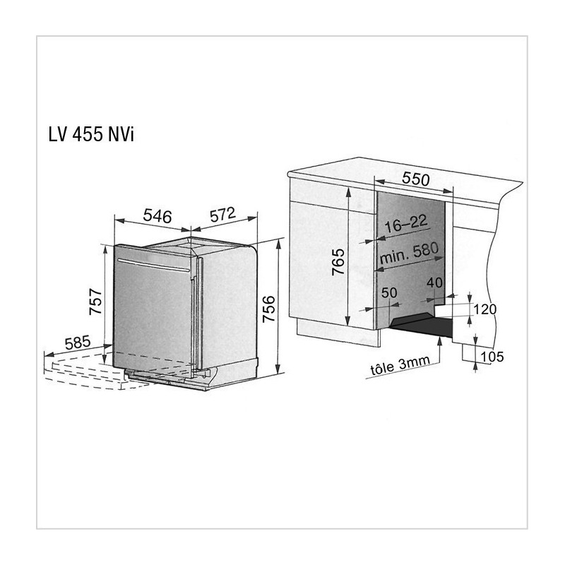 FORS Lave-vaisselle SMS 55 cm LV-455NVI 41093