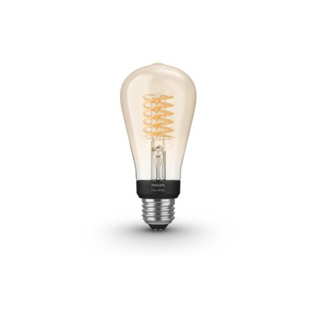 Éclairage intelligent|Philips Hue Ampoule Blanc Filament, ST64, 7W, E27, Bluetooth