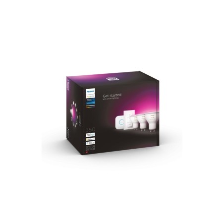 Éclairage intelligent|Philips Hue Kit de départ White & Color Ambiance, 3 x GU10, 75 W
