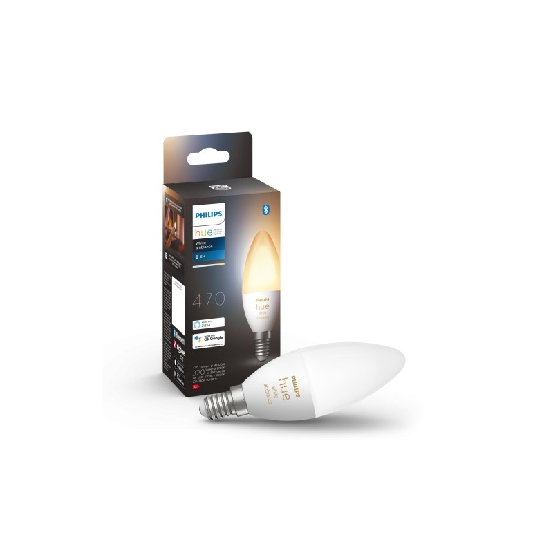 Éclairage intelligent|Philips Hue Ampoule White Ambiance, E14, BT