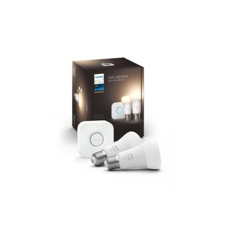 Éclairage intelligent|Philips Hue Kit de départ White Ambiance, 2 x E27, 75 W