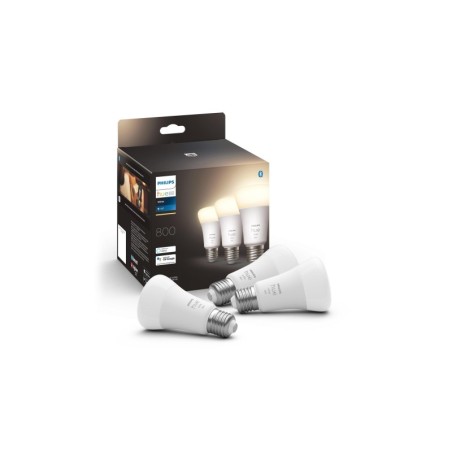 Éclairage intelligent|Philips Hue Ampoule White, 9 W, E27, 3 pièces, Bluetooth
