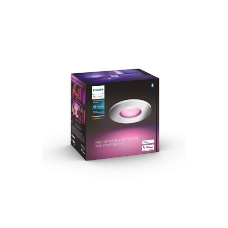Éclairage intelligent|Philips Hue Spot à encastrer White & Color Ambiance, Xamento, argent, 1 s