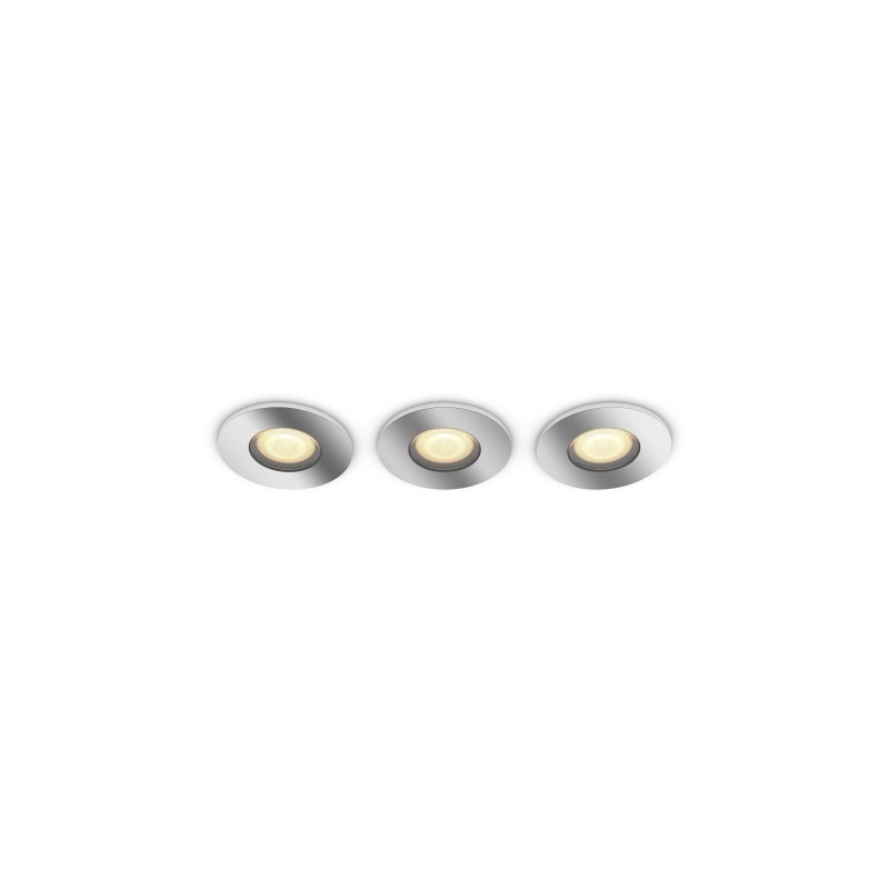 Éclairage intelligent|Philips Hue Lampe de salle de bains White Ambiance Adore, 3 x GU10, Argent, BT