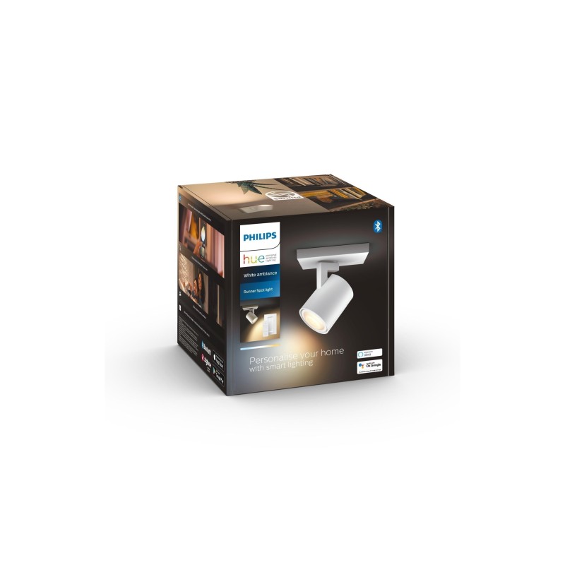 Éclairage intelligent|Philips Hue Spot encastré White Ambiance, Coulisse, 1 x GU10, Blanc -